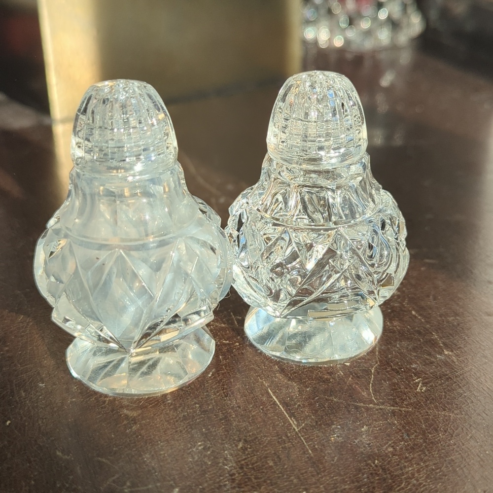 Cut Glass Salt And Pepper Shakers